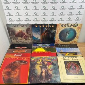 14pc Classic Rock Vinyl LP Lot Kansas Aerosmith REO Speedwagon ZZ Top Meat Loaf